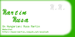 martin musa business card